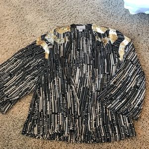 Black sequined kimono